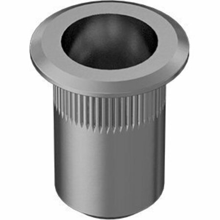 BSC PREFERRED Zinc-Plated Heavy-Duty Rivet Nut Open End 10-32 Interior Thread.020-.130 Material Thick, 25PK 95105A135